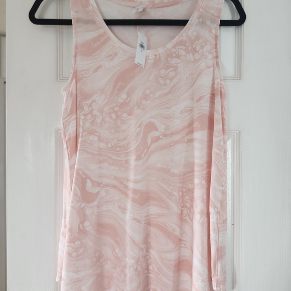 BNWT Old Navy Pink and White Luxe Scoop Neck Tank Top Size S, Workout, Summer - Picture 3 of 7